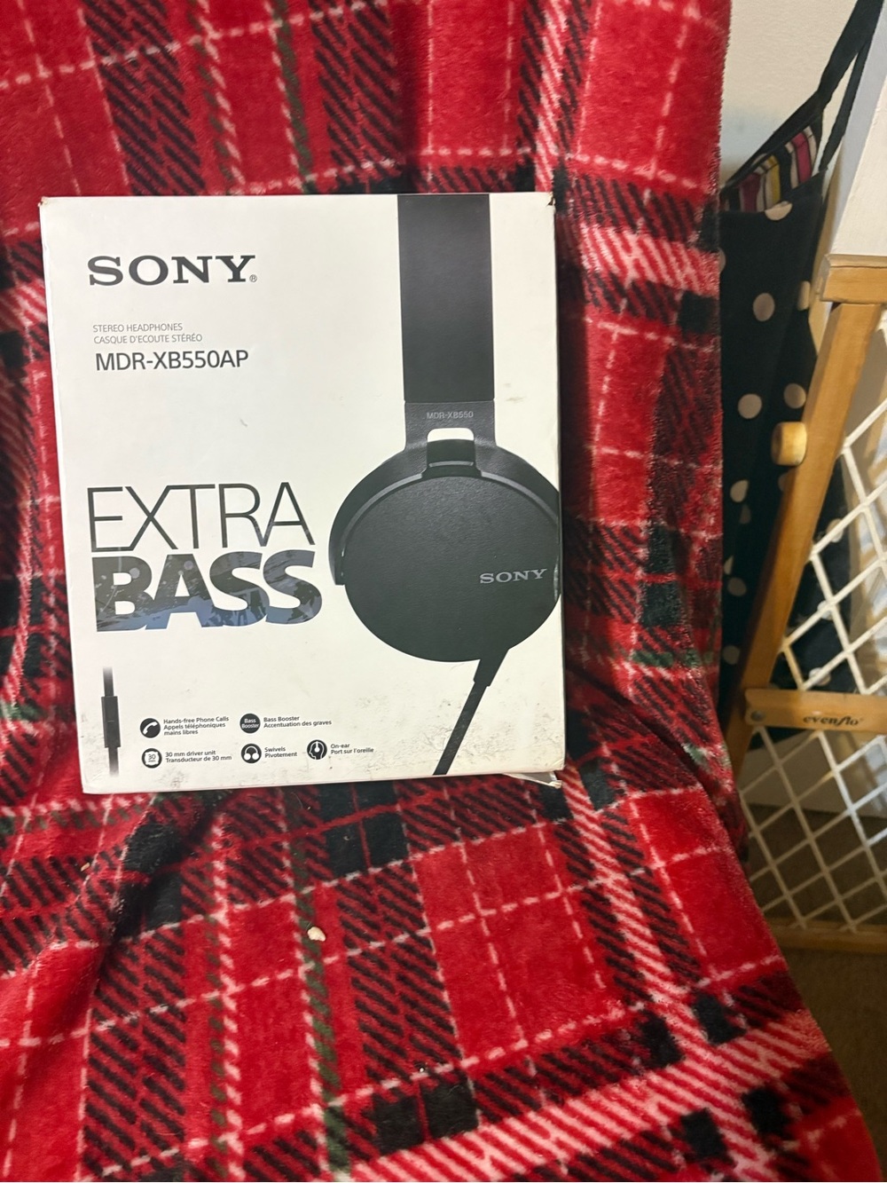 Sony MDR-XB550AP On-Ear Headphones — Black